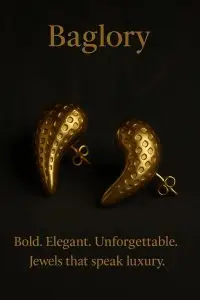 Lustro Drop Curve Earrings