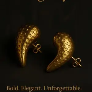 Lustro Drop Curve Earrings